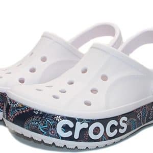 crocs Bayaband print white clog