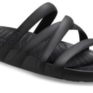 crocs splash strappy black women