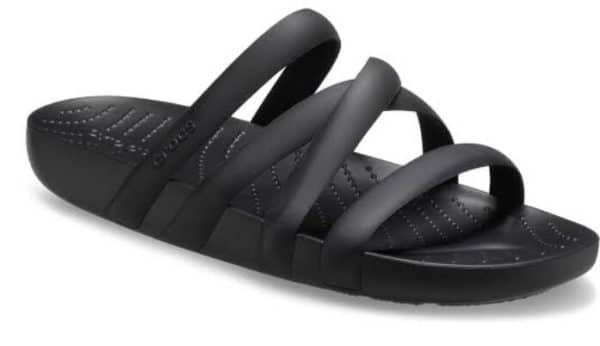 crocs splash strappy black women