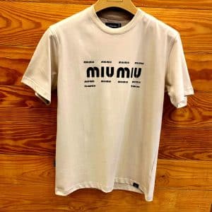 miu miu  تيشرت بلاك هورس بوليفار قطن ابيض