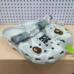 crocs x Bape grey clog