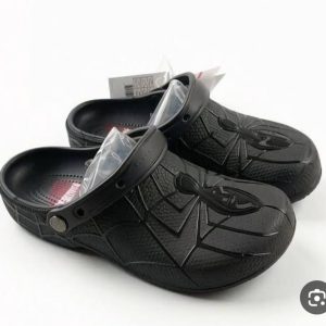 crocs spider man black clog